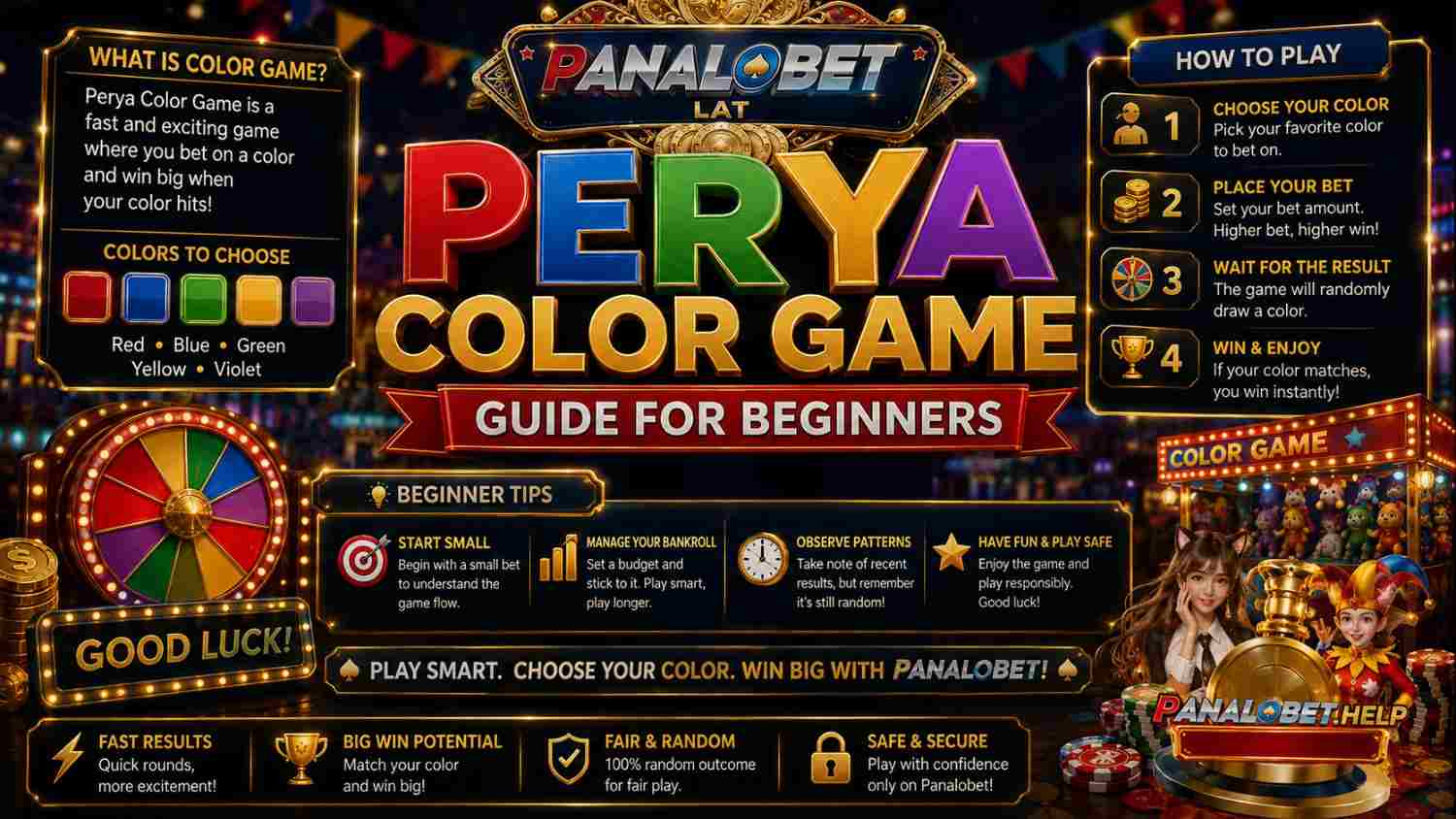 Perya Color Game Guide for Beginners Panalobet